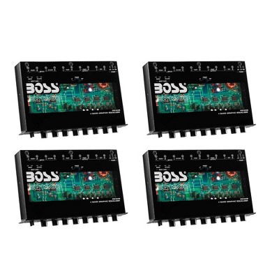 Boss EQ1208 4-Band Preamp Car Audio Equalizer w/ Subwoofer Sub Output (4 Pack)