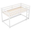 NicBex Twin Over Twin Bunk Bed with Built-in Ladder,Loft Bed with Fence for Bedroom,Black/White/Off-White/Gray - 4 of 4