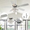 Parrot Uncle 52" Modern Crystal Ceiling Fan with Light and Remote Control - 4 of 4