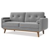 65" Modern Loveseat Sofa, 2 Seater Upholstered Sofa Couch With Wide Armrest, Deep Seat Sofa Couch for Living Room Office Bedroom Apartment - 4 of 4