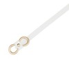 INSPIRE CHIC Women's Skinny Extra 8-Shaped Golden Buckle Holeless Waist Belts - 2 of 4
