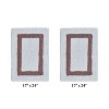 Hotel 2 PC Bath Rug 100% Premium Cotton Tufted Weave Two Tone Reversible Bathroom Rug, Super Soft Absorbent, Machine Washable Bath Mat - 2 of 4