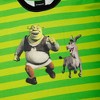 Shrek Donkey & Shrek Adult Green Striped Crew Neck Short Sleeve T-shirt - 2 of 2