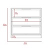 NicBex 3 Drawers Dresser for Bedroom,Modern Style Wooden Drawers with Black Handle,Dressers for Kids Room,Living Room,Entry and Hallway,White - 4 of 4