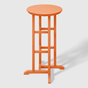 WestinTrends Malibu 42" All Weather HDPE Outdoor Patio Bar Height Bistro Table - Round - 1 of 4