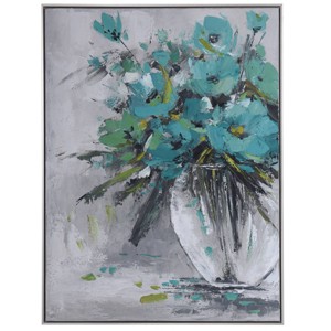 Handmade Oil Painting with Polystyrene Frame Gray - StyleCraft - 1 of 4