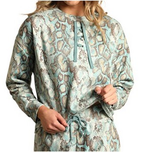 Women's Range Blue Snake Pullover Sweatshirt - Rock & Roll Cowgirl - 1 of 1