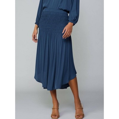 Women's Wo's Charlotte Diagonal Midi Skirt - current air
