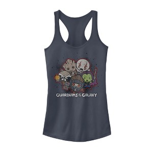 Juniors Womens Marvel Guardians of the Galaxy Kawaii Racerback Tank Top - 1 of 3