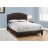 Monarch Specialties Bed, Queen Size, Bedroom, Upholstered, Brown Leather Look, Transitional - 2 of 4