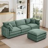 102'' Modular L-Shaped Sectional Sofa with Movable Ottoman, Chenille Upholstery, and DIY Combination - 3 of 4