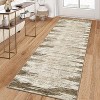 Modern Abstract Washable Rug – Non-Slip, Low Pile, Non-Shedding, Distressed Thin Design for Living Room, Bedroom, Dining Room, Office. - 3 of 4