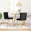 vidaXL Dining Chair Set of 2 Black - 2 of 4