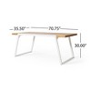 Osparple Outdoor Dining Table,Rectangle Patio Table with Solid Framework and Modern Design for 4 Chairs - 3 of 4