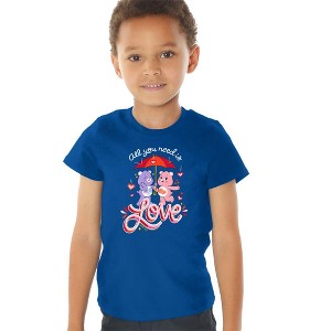 Toddler Boys' Care Bears: Unlock the Magic All You Need Is Love Valentine T-Shirt For Toddler Boys And Girls - 1 of 4