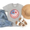 The Juniper Shop Flag Smiley Face Youth Short Sleeve Tee - S - Heather Grey - 3 of 4