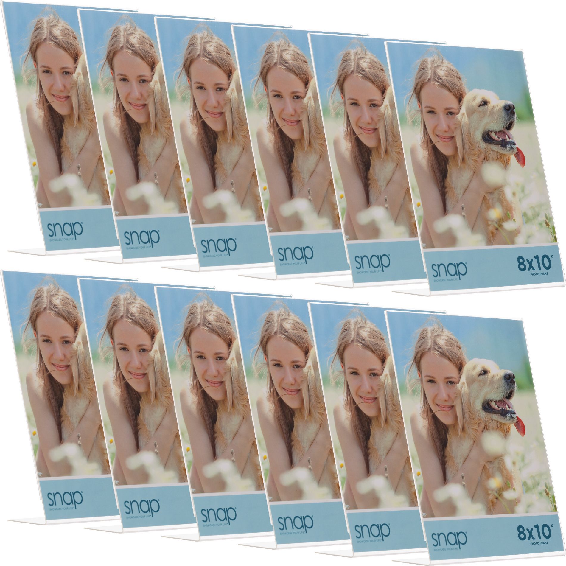 SNAP (Set of 12) 8"x10" Clear Bent Frames