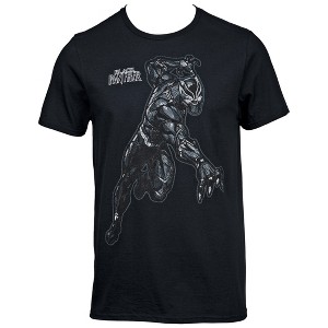 Mens Marvel Comics Black Panther Striking T-Shirt - 1 of 2