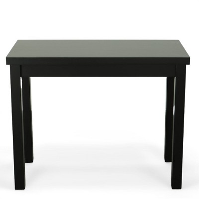 Antique Black Rectangular Wood Counter Height Bar Table