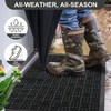 Heavy Duty Dirt Trapper Door Mat Outdoor Indoor Waterproof Absorbent Black 35.5x24 Inch Entryway Patio Porch - 3 of 4