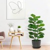 39in Artificial Fiddle Leaf Fig Tree – Realistic Faux Ficus Lyrata for Indoor/Outdoor Home, Office & Yard Decor - 2 of 4