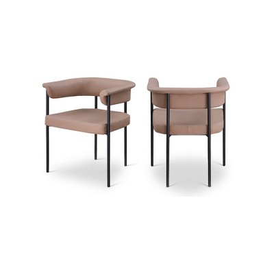 Meridian Furniture,Malin Vegan Leather Dining Chair, Set of 2