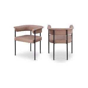 Meridian Furniture,Malin Vegan Leather Dining Chair, Set of 2 - 1 of 4