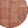Salmon Copper And Gray Patchwork Washable Indoor Outdoor Area Rug - 4 of 4