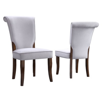 Set of 2 Pershing Dining Chair Wood Gray - Inspire Q