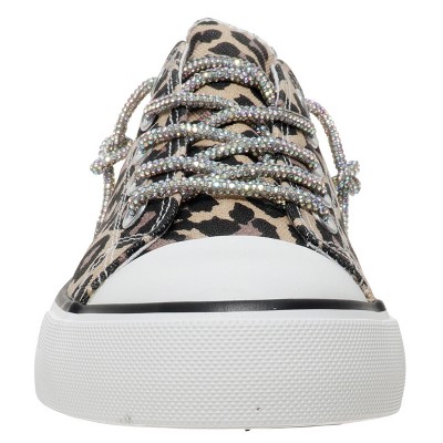 Женские кроссовки Outwoods Womens Logan 8 Canvas Low Top Sneaker with Sparkle Laces, Leopard (7) — фото 2