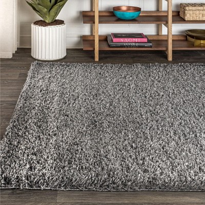 Charcoal Ultra-Soft Shag Rectangular Rug - 5' x 8'
