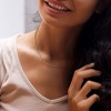 EVERLY JEWELRY | 10K Yellow Gold 1mm Tube Beads On 0.9mm Cable Chain Necklace, 17 inc - 4 of 4