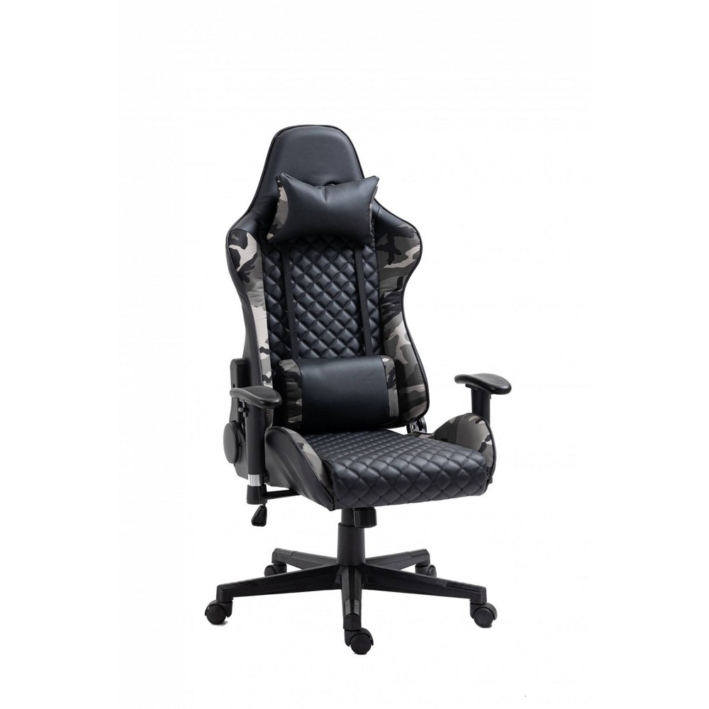 Brassex 53.5" Violet Gaming Chair Black/Camo
