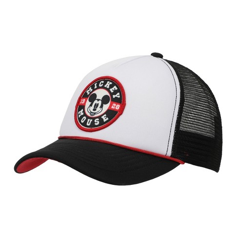 Disney Mickey Mouse Character Circle Black & White Trucker Hat - image 1 of 4