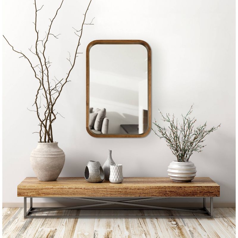 20&#34; x 30&#34; Hutton Wood Framed Rectangle Decorative Wall Mirror Rustic Brown - Kate &#38; Laurel All Things Decor, 6 of 9