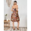 LA LEELA Women's Summer Boho Beach Smocked Mini Swing Dress Tube Top Strapless Dresses for Women One Size Varicolor, Stripes - 4 of 4