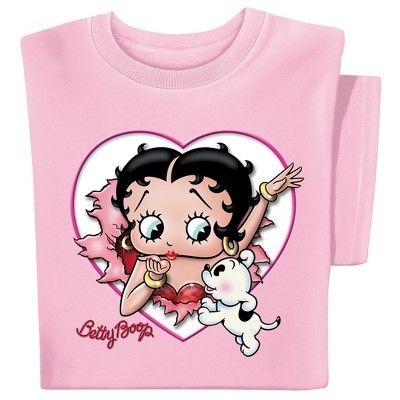 Collections Etc Betty Boop Kiss Short Sleeve Crew Neck T-Shirt