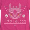 Girls' - How to Train Your Dragon - Toothless Line Art Fitted Short Sleeve Graphic T-Shirt - 2 of 4