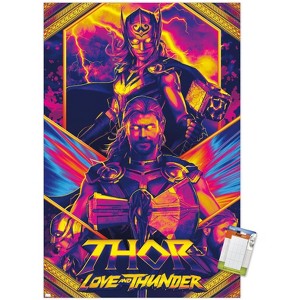Trends International Marvel Thor: Love and Thunder - Neon Unframed Wall Poster Prints - 1 of 4