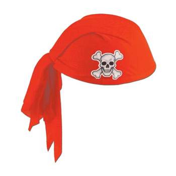 Beistle Pirate Scarf Hat One Size Red 60752-R