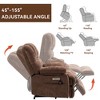 FONTOI Large Size Accent Chair with Side Pockets, Recliner Chair with 23" Seat Width, Brown, 41"*42"*38.5" - 4 of 4