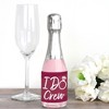 Big Dot of Happiness Burgundy Elegantly Simple - Mini Wine and Champagne Bottle Label Stickers - Wedding or Bridal Shower Guest Party Favor Gift 16 Ct - 2 of 4