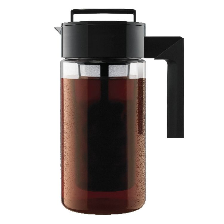 Takeya 1 Quart Patented Deluxe Cold Brew Coffee Maker - Black: Hand Wash, Plastic, 1 Year Warranty, Coffee Accessories