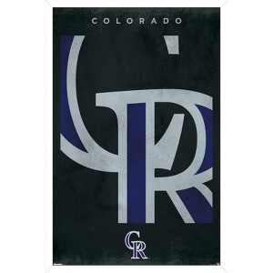 Trends International MLB Colorado Rockies - Logo 25 Framed Wall Poster Prints - 1 of 4