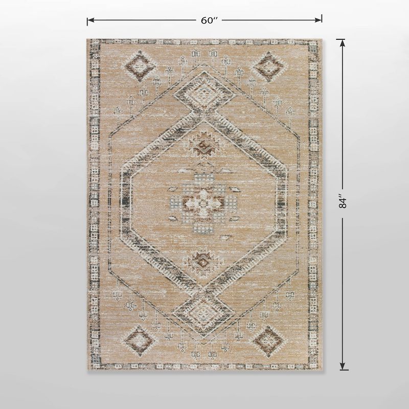 5&#39;x7&#39; Sunset Moroccan Tapestry Rectangular Woven Outdoor Area Rug Light Brown - Threshold&#8482;, 6 of 7