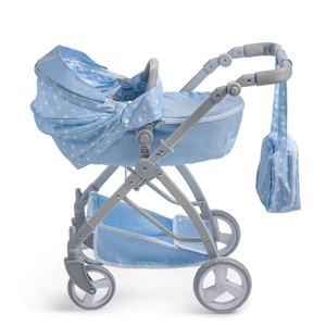 JC Toys Berenguer Boutique Playtime Deluxe Folding Sports Pram Stroller Royal Blue for Dolls - 1 of 4