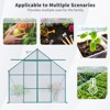73.75"8X6FT-Green Double Door Polycarbonate Greenhouse Raised Base and Anchor Aluminum Heavy Duty Walk-in Greenhouses - 4 of 4