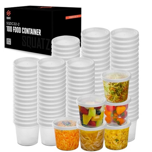 Squatz 32oz Microwavable Soup Containers With Airtight Lids - Bpa-free