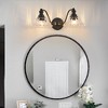 DAKAFUL Vintage Bathroom Vanity Light,Vanity Fixture with Textured Glass Shades,Wall Sconce Over Mirror/for Bedroom & Doorways - 3 of 4