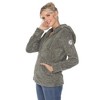 Women's Hooded High Pile Fleece Jacket - White Mark - 2 of 4